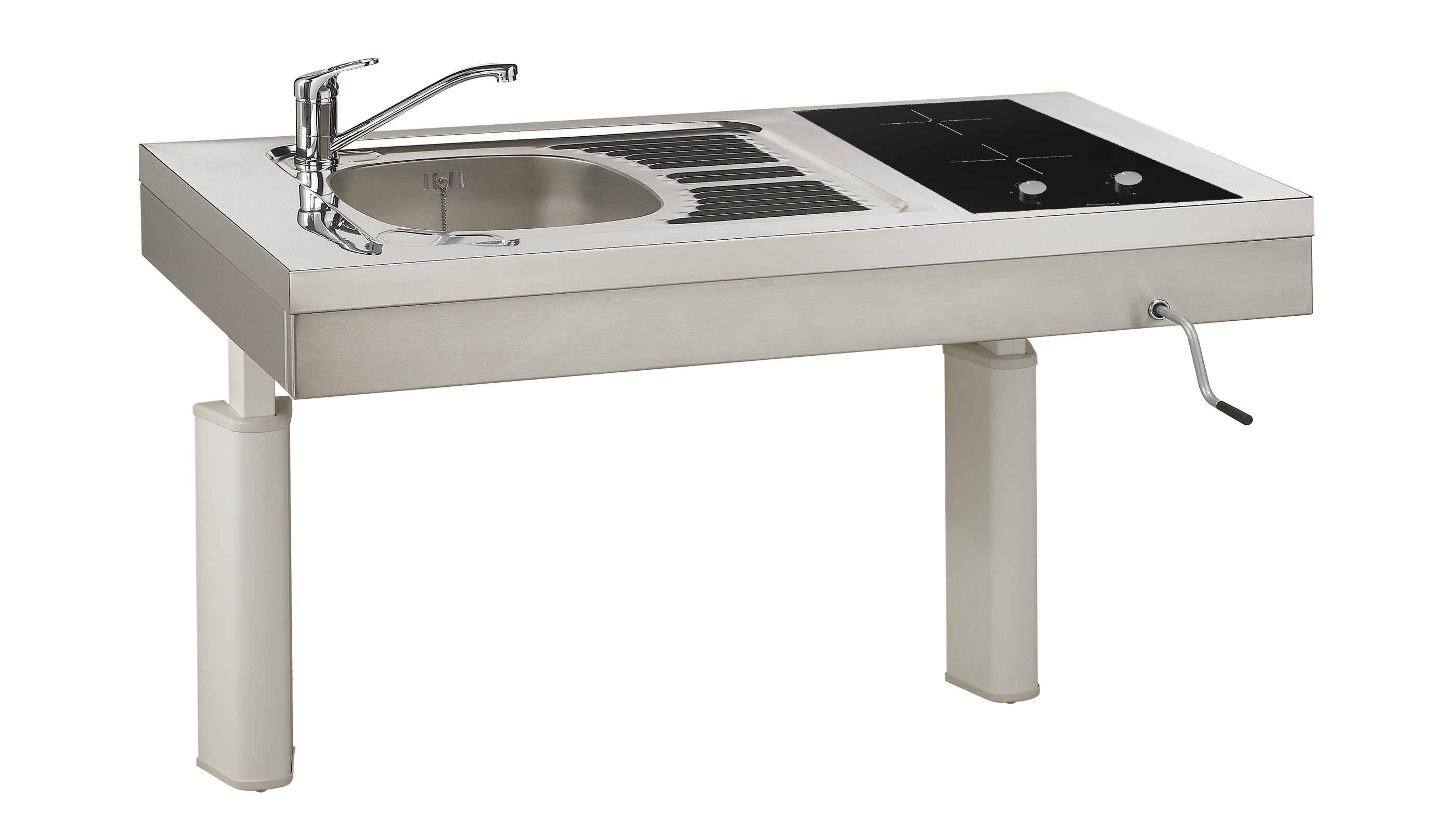 console reglable avec evier